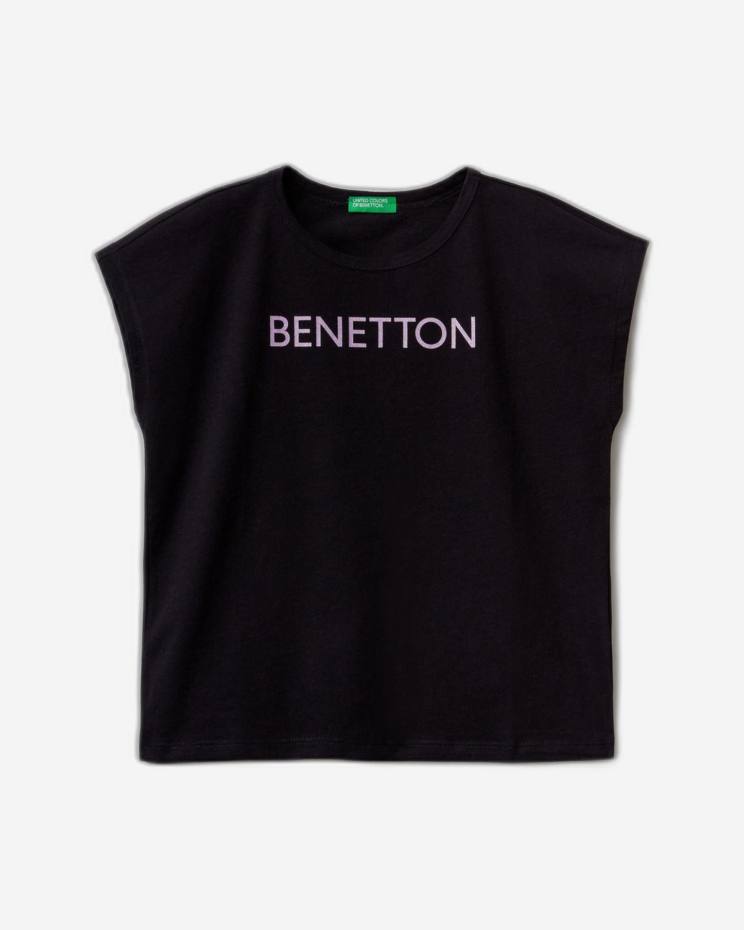 T-shirt with glitter print logo