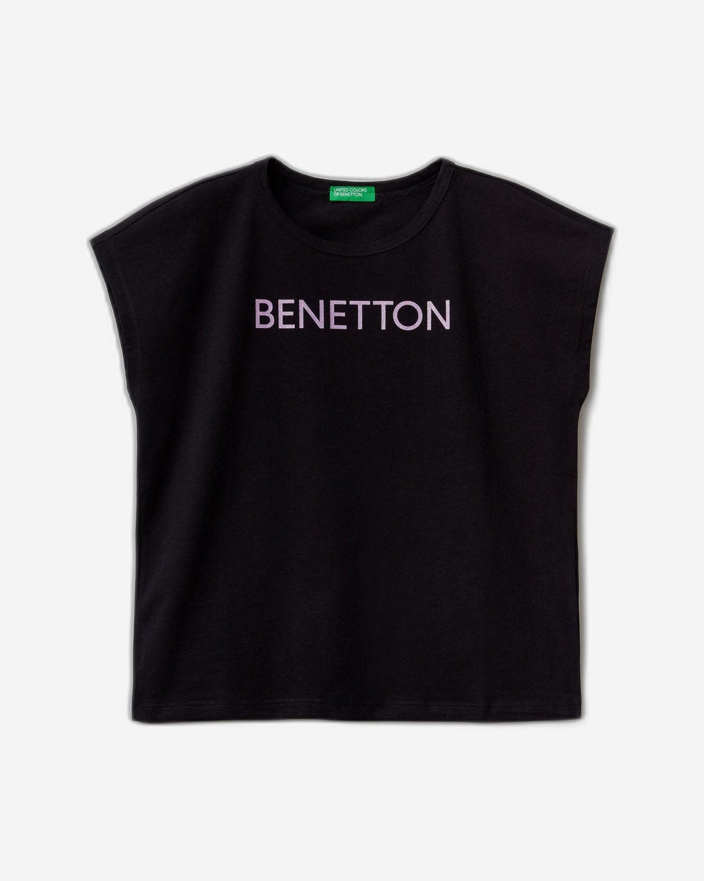 T-shirt with glitter print logo
