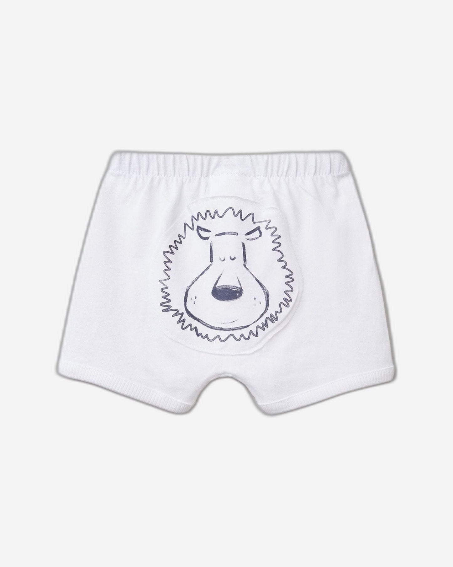 Shorts with patch on the back