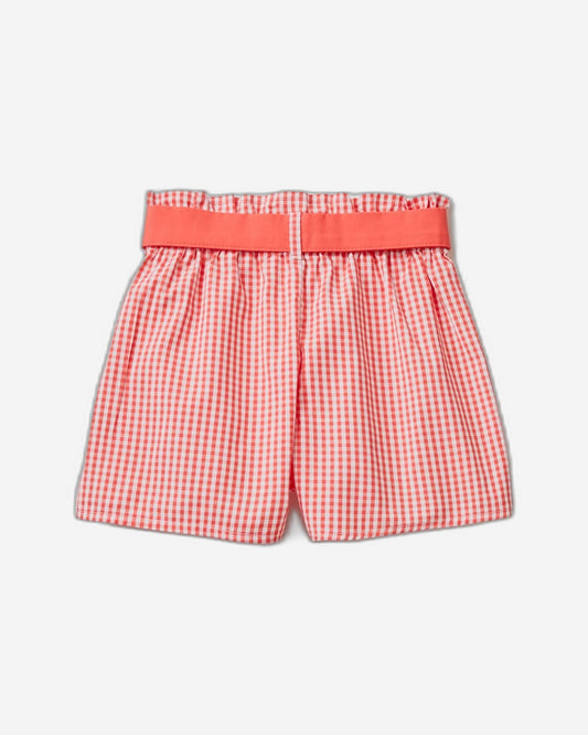 Vichy bermudas with belt