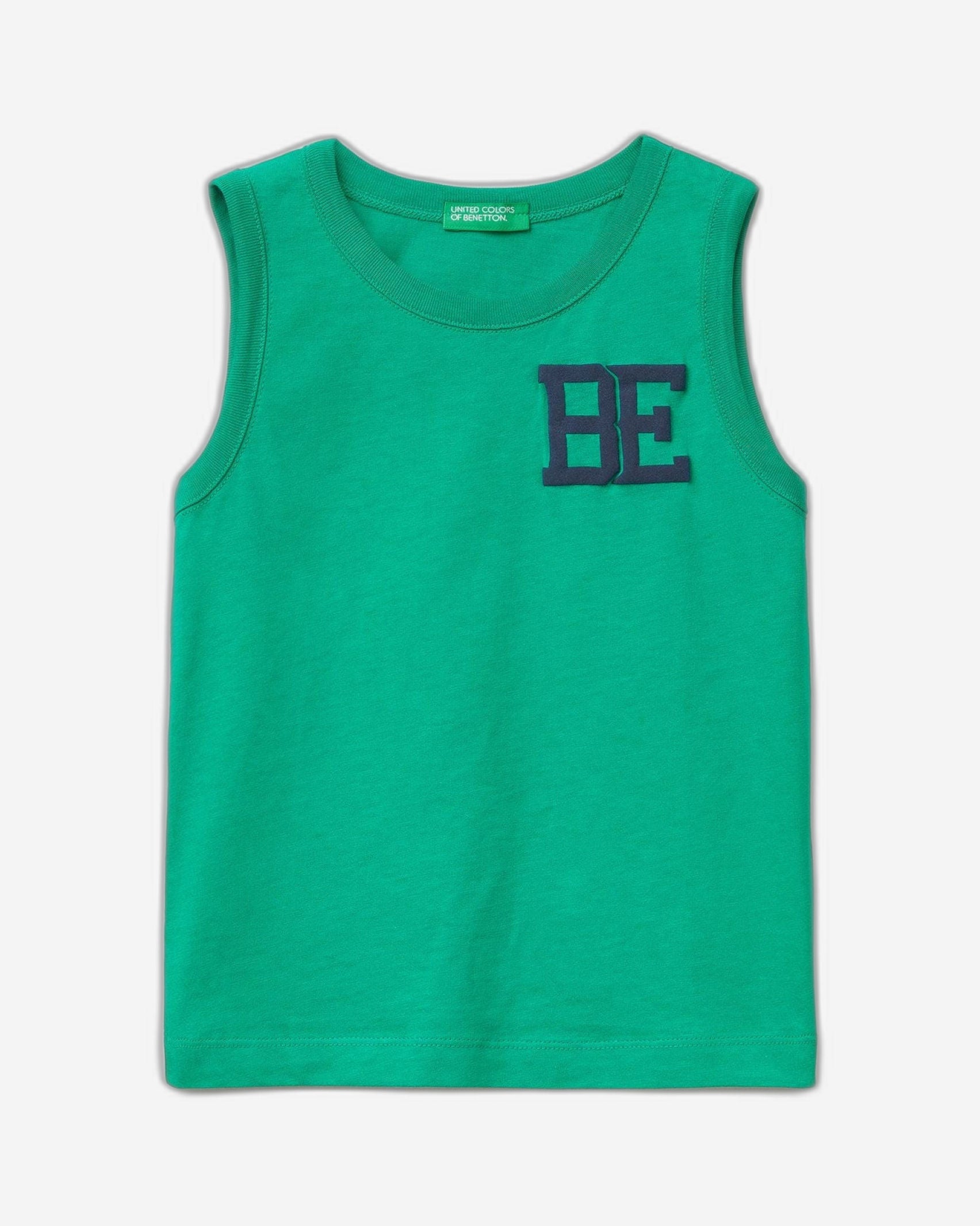 Tank top in 100% organic cotton with logo