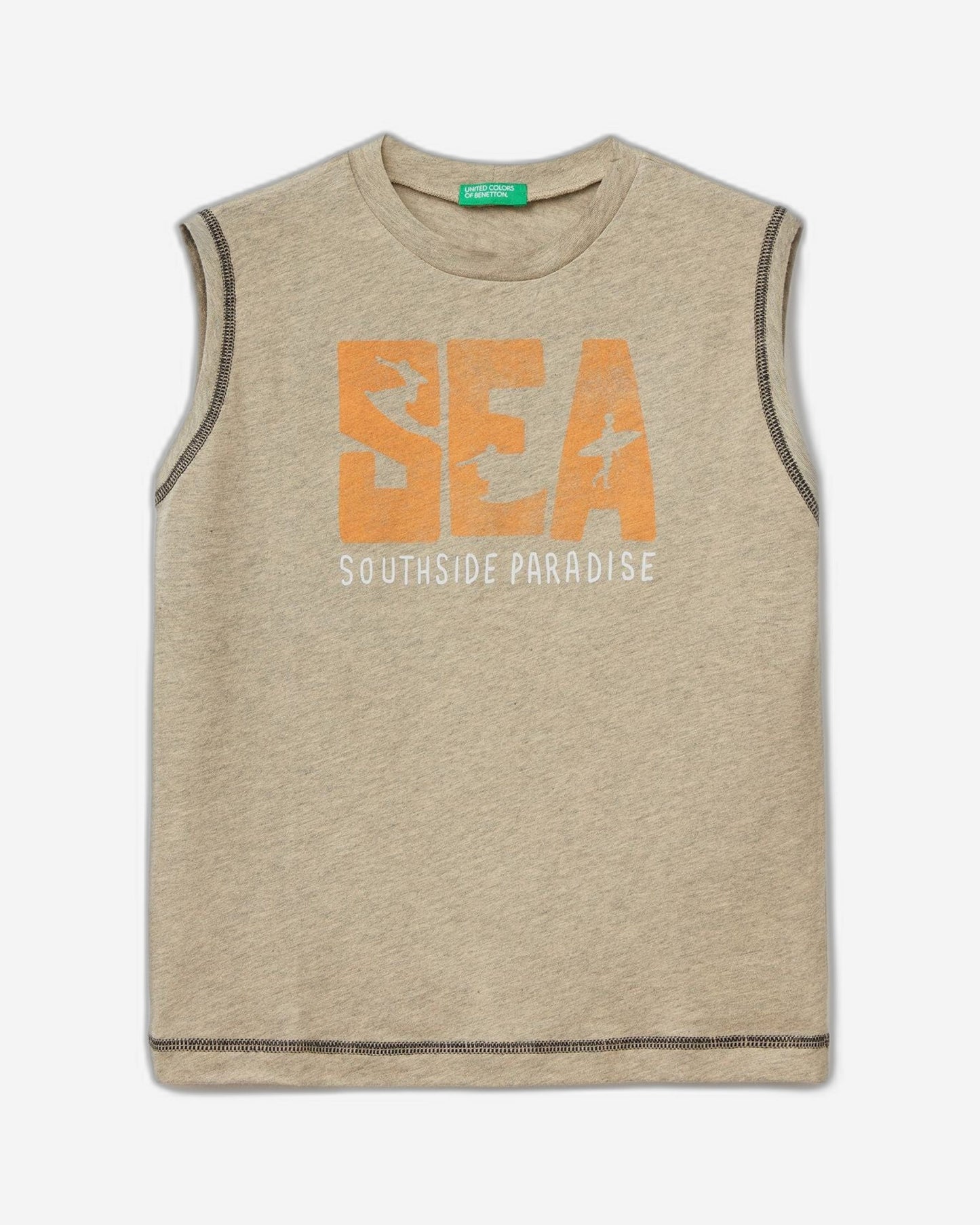 Marl tank top with slogan