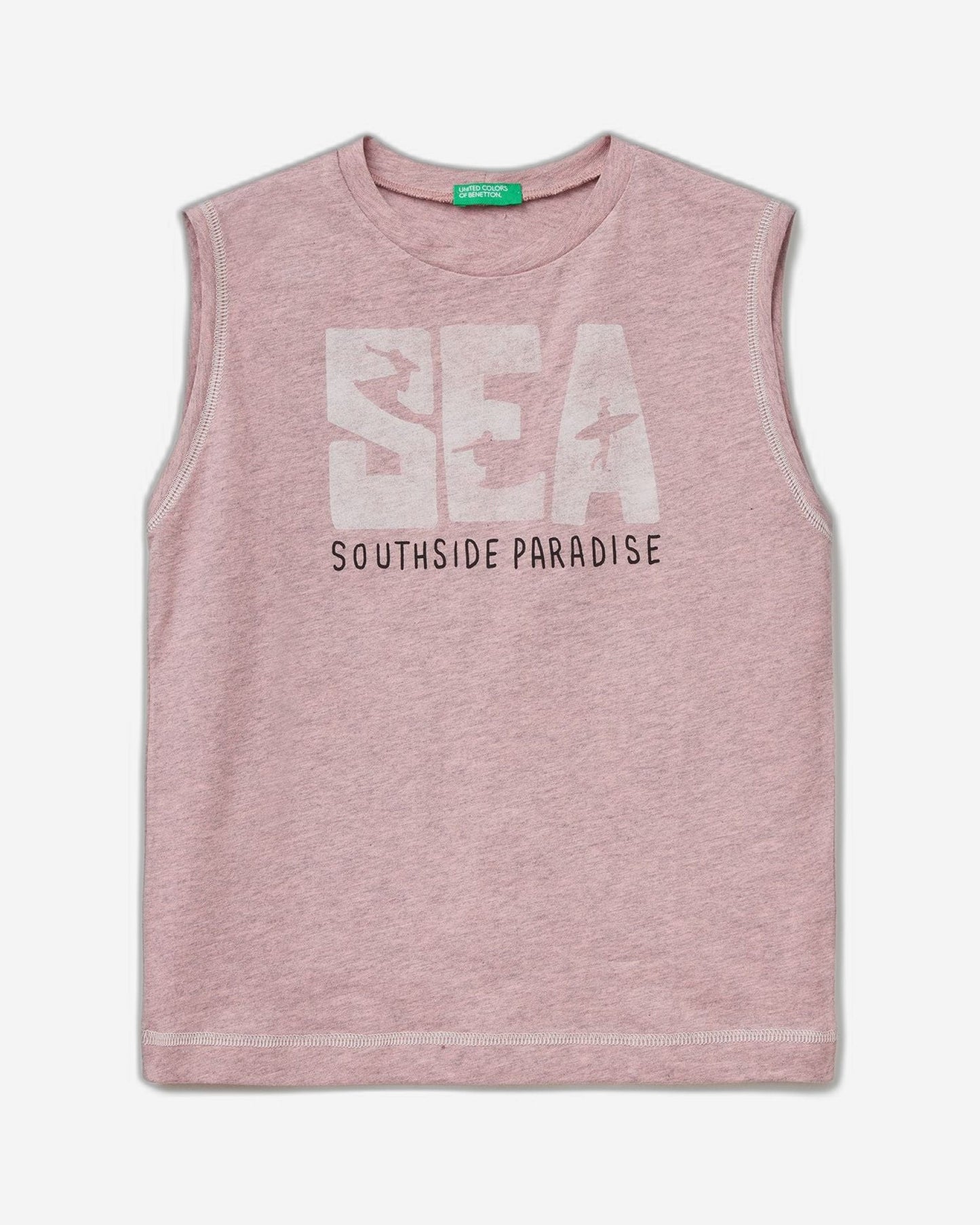 Marl tank top with slogan