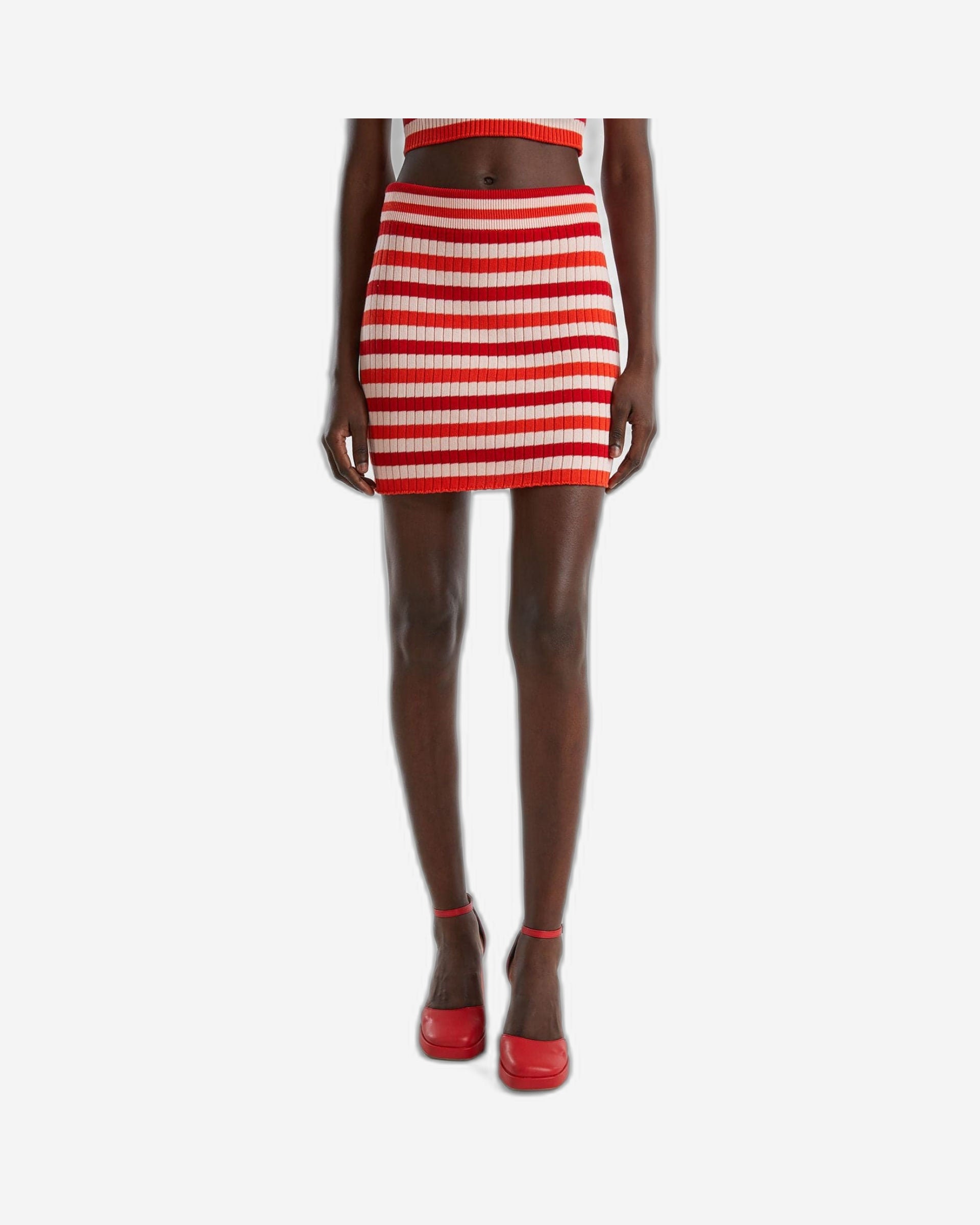 Striped mini skirt