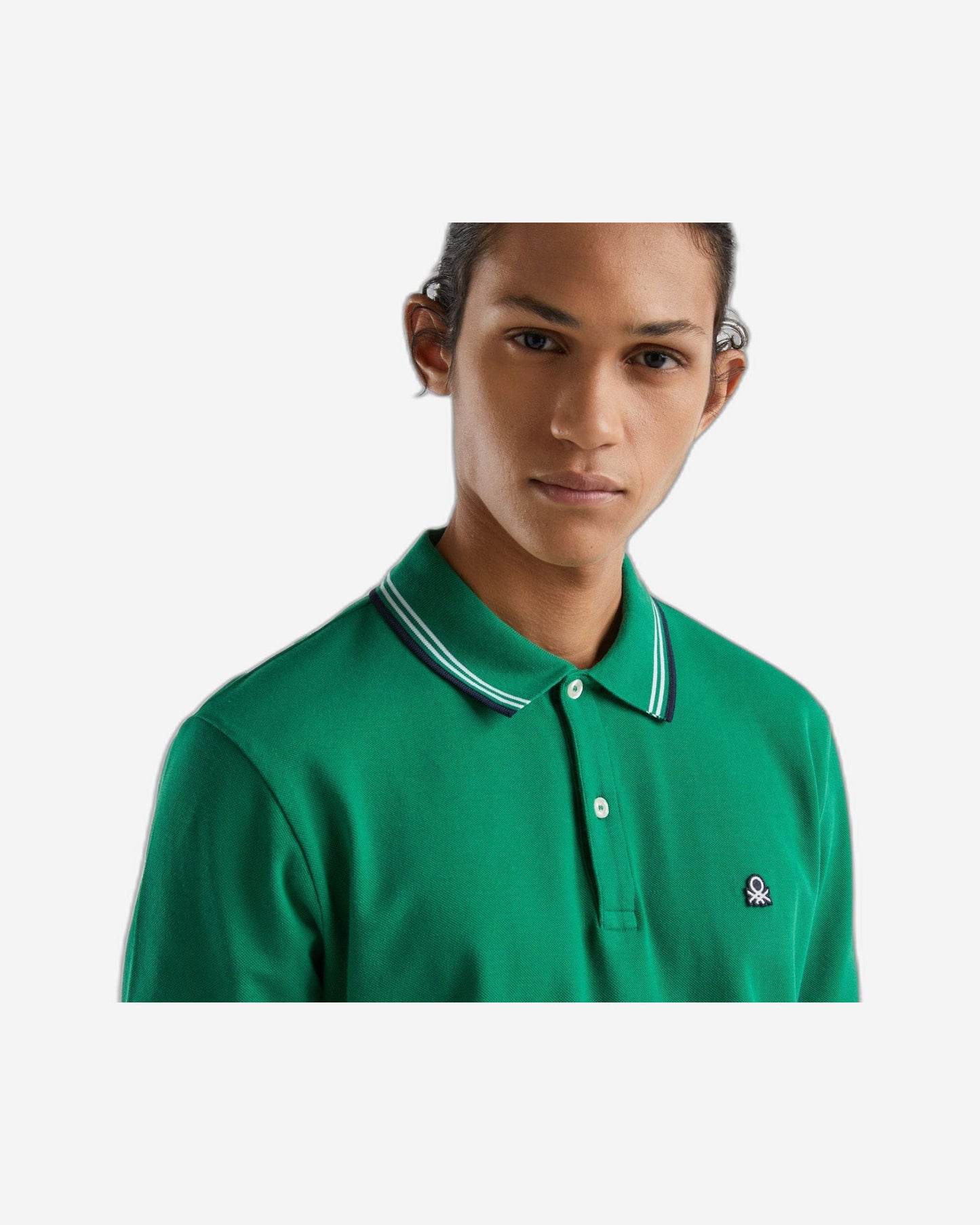 Short sleeve stretch cotton polo