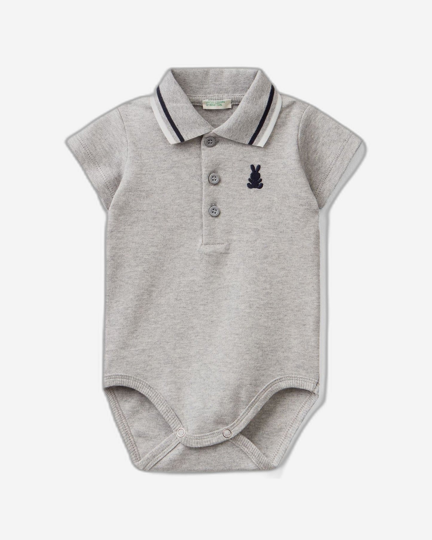 Bodysuit polo in organic cotton