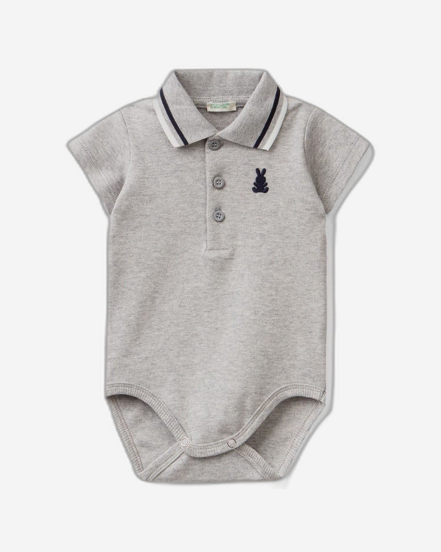 Bodysuit polo in organic cotton