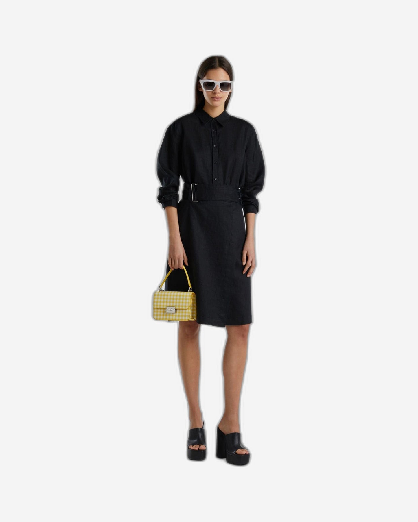 Long shirt in pure linen