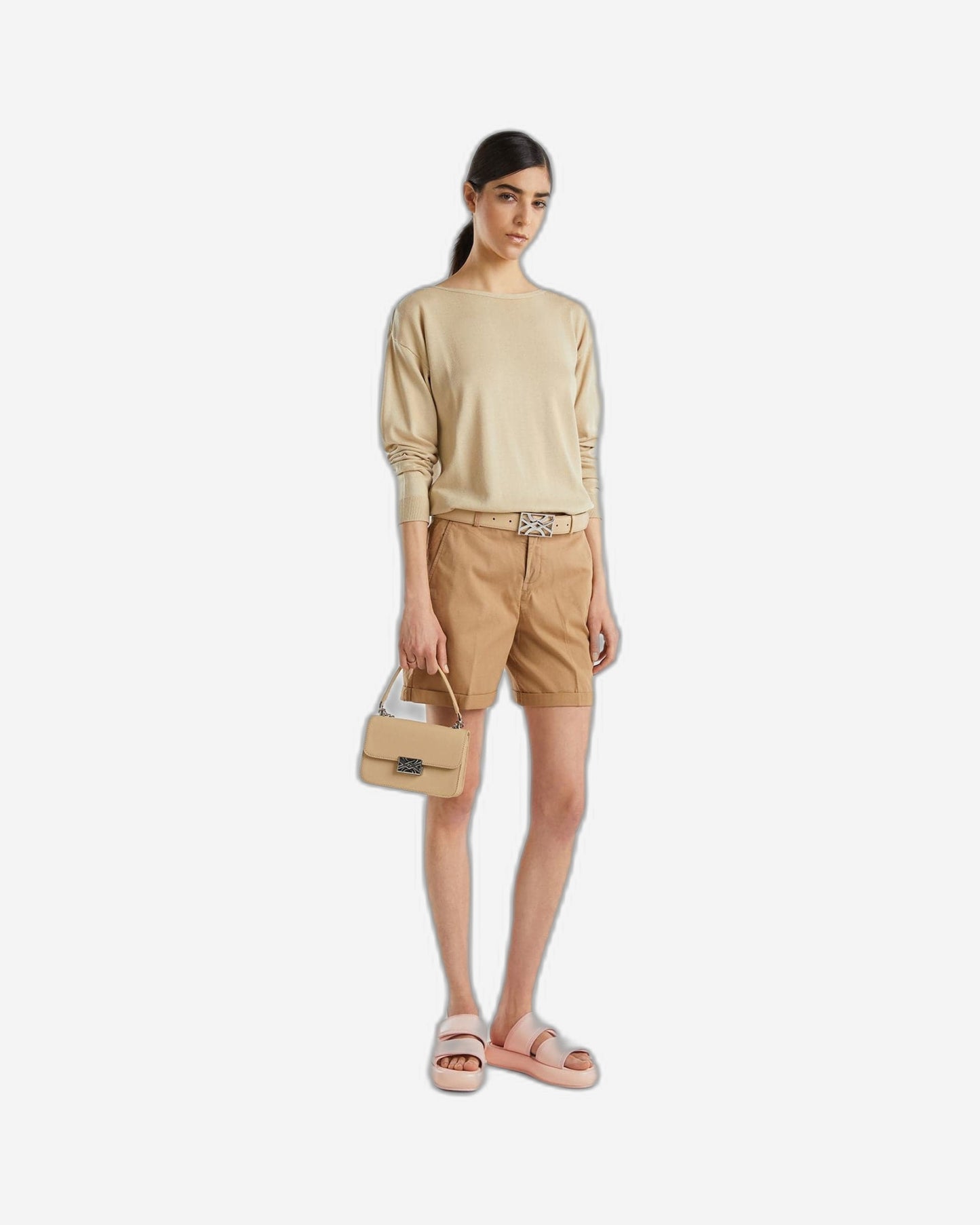 Stretch cotton bermudas