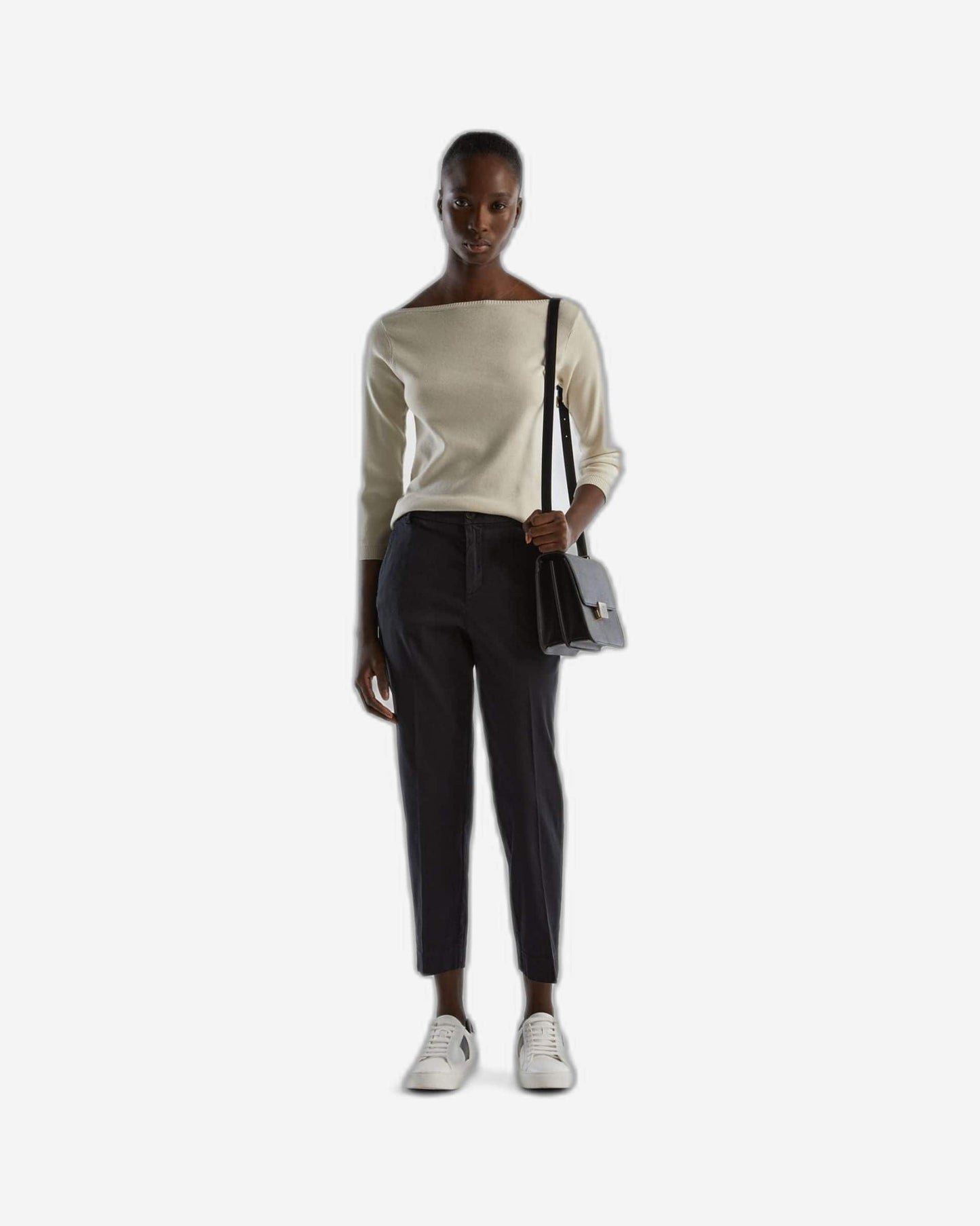 Cropped chinos in stretch cotton