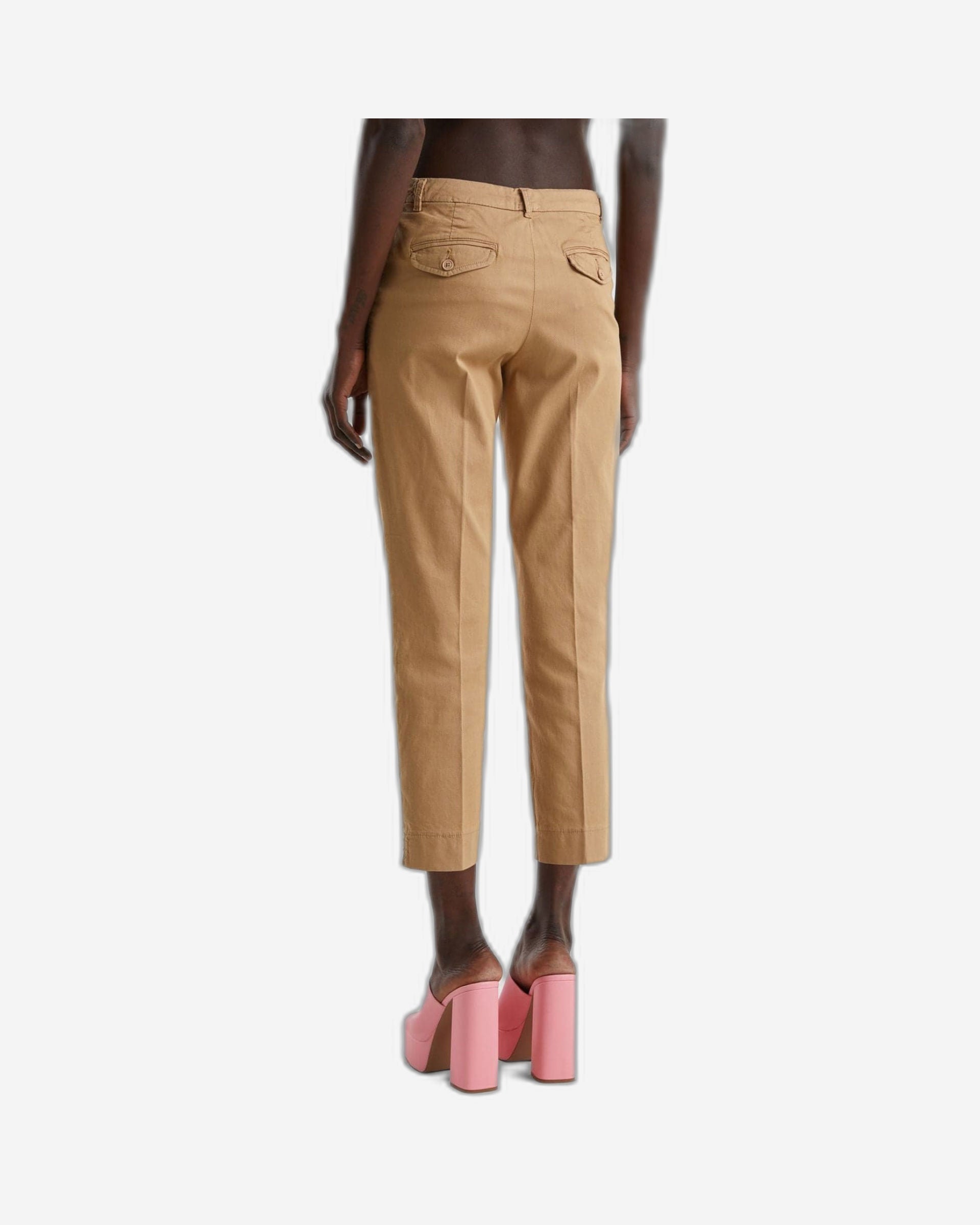 Cropped chinos in stretch cotton