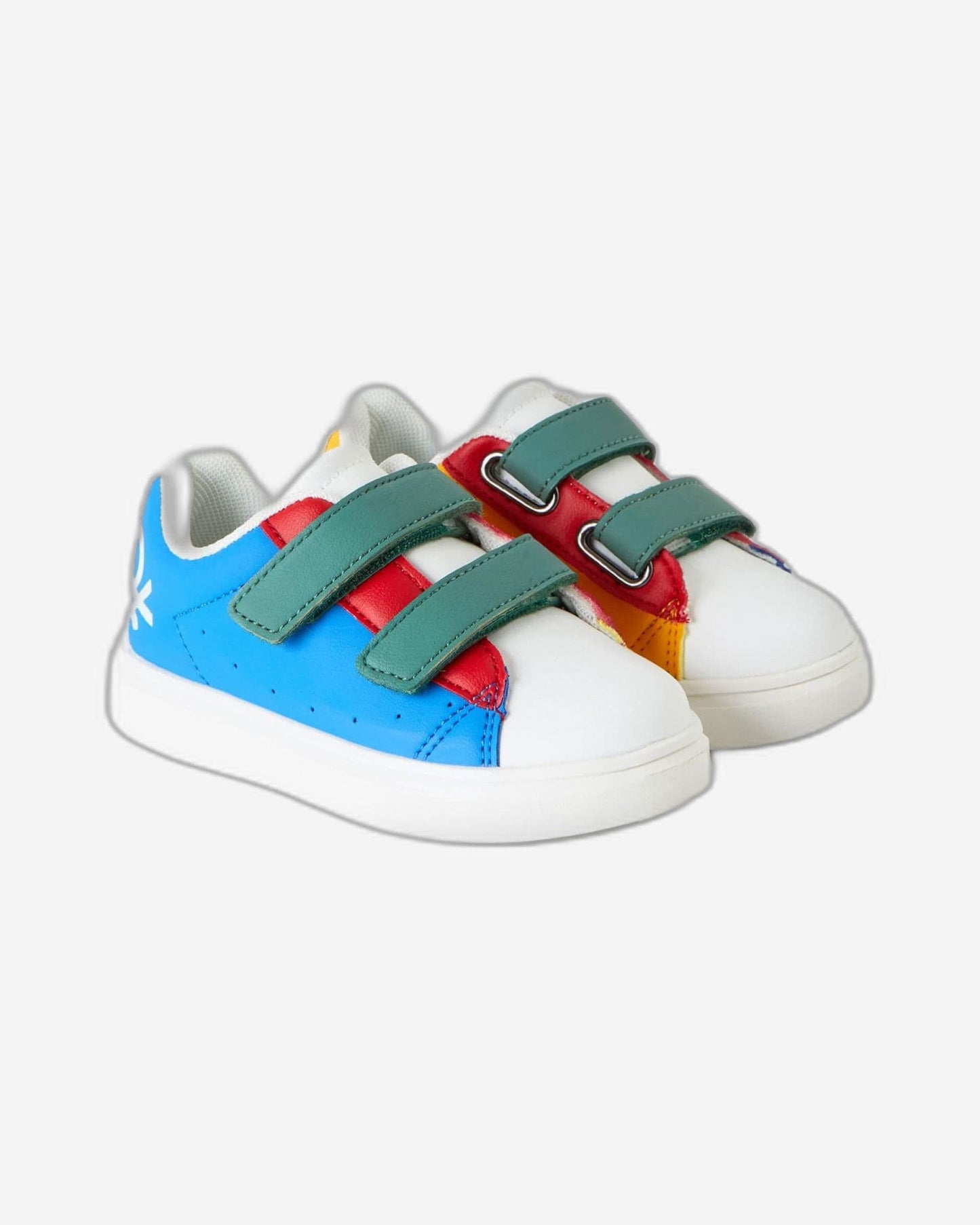 Low-top lace-up sneakers with straps