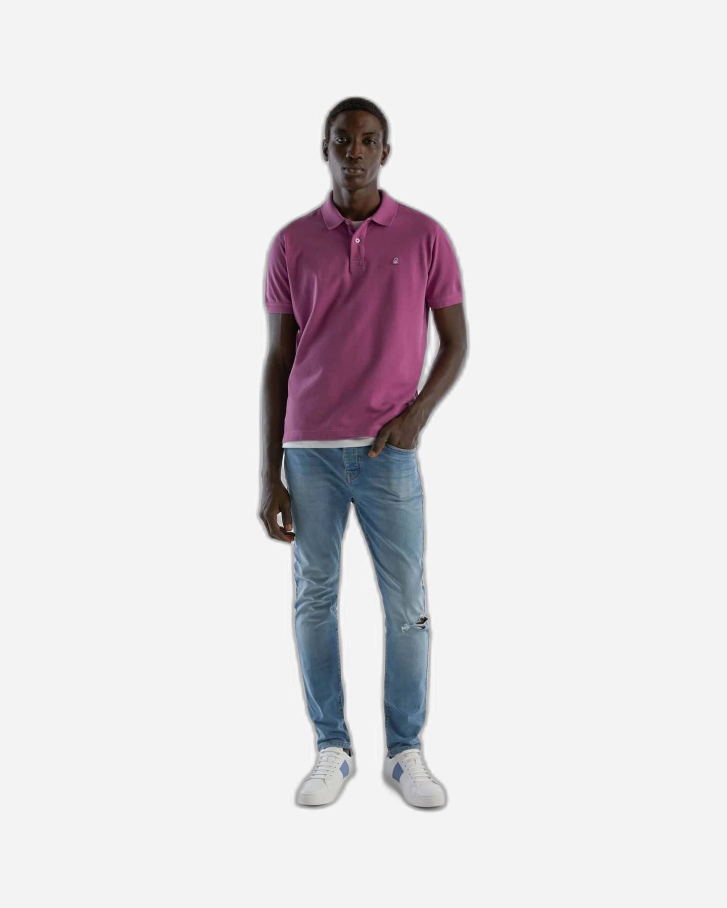 Short sleeve polo in 100% cotton
