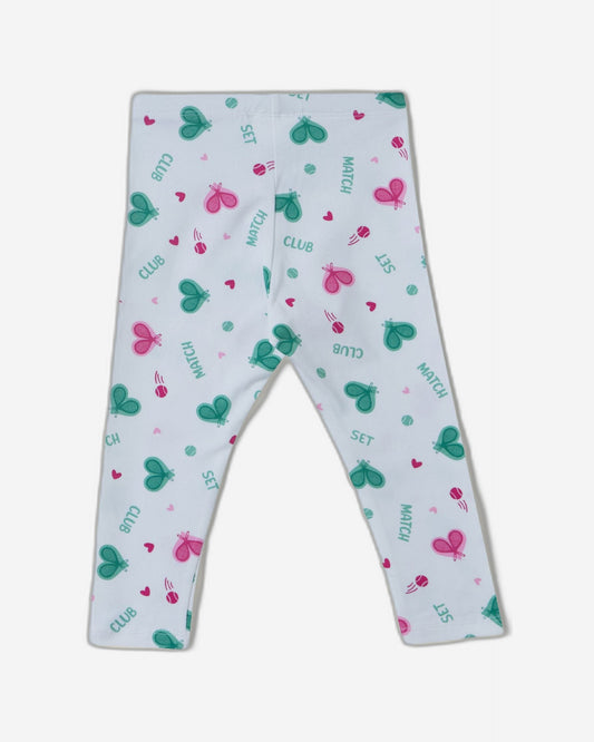 Patterned stretch cotton leggings