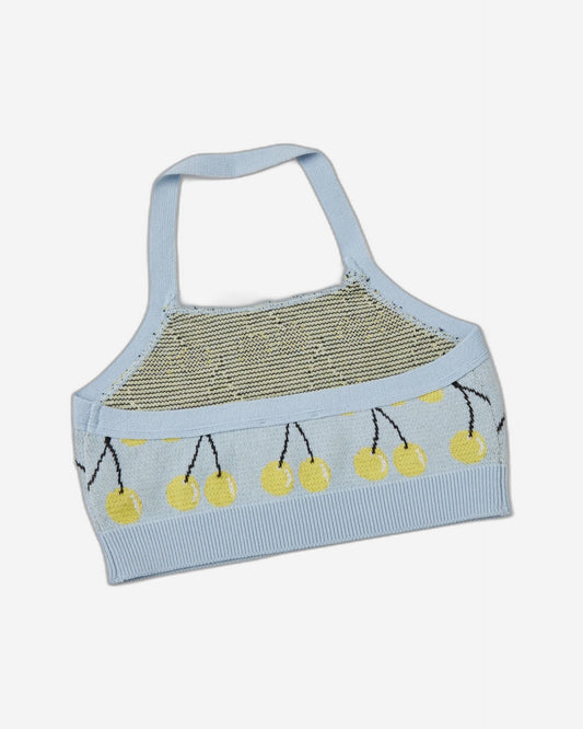 Crop top with fruit pattern