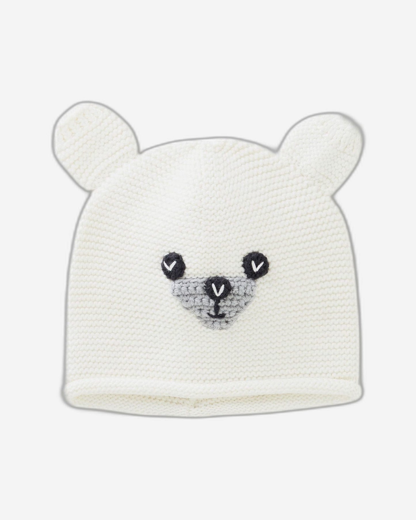 Tricot hat with applique
