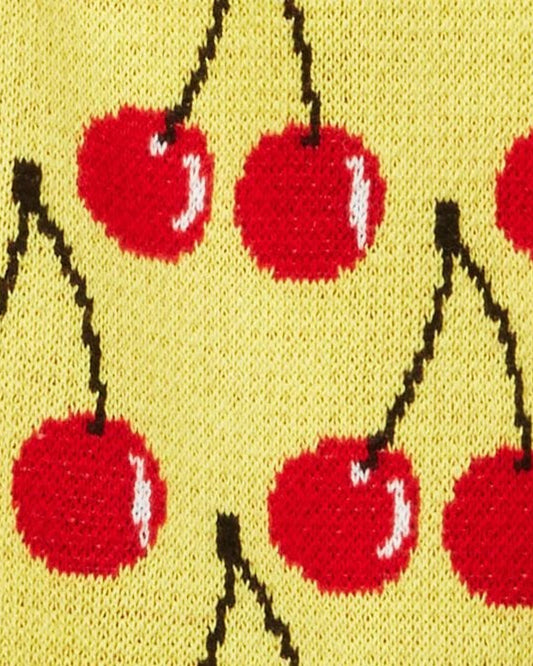 Cardigan with fruit pattern