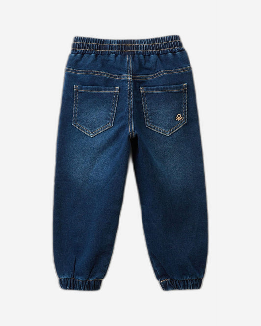 Denim-look sweat joggers