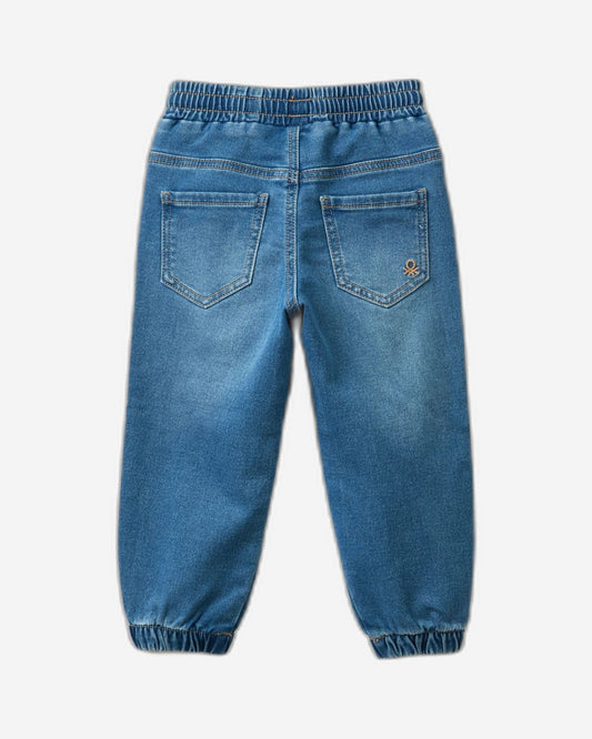 Denim-look sweat joggers