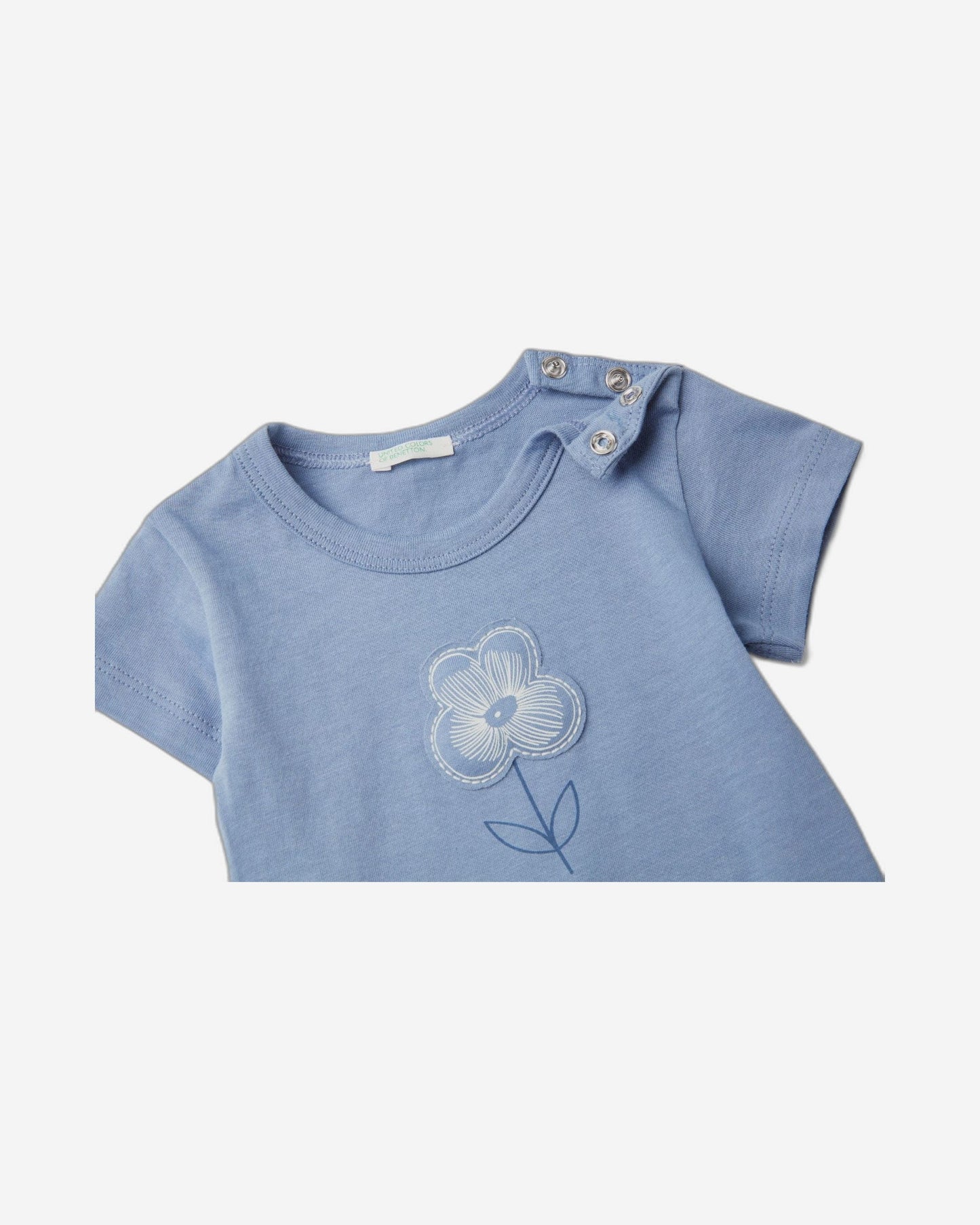 T-shirt with patch and print