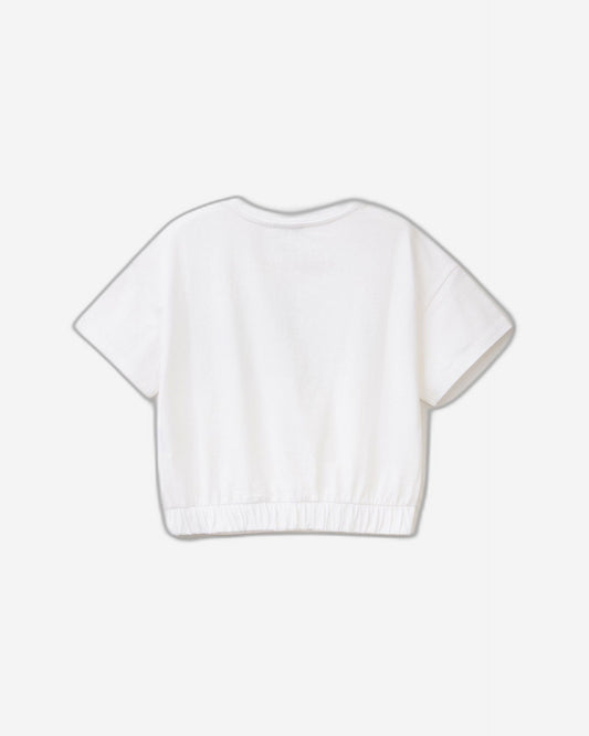 T-shirt with print and glitter