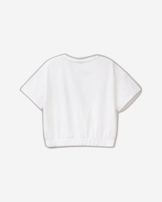 T-shirt with print and glitter