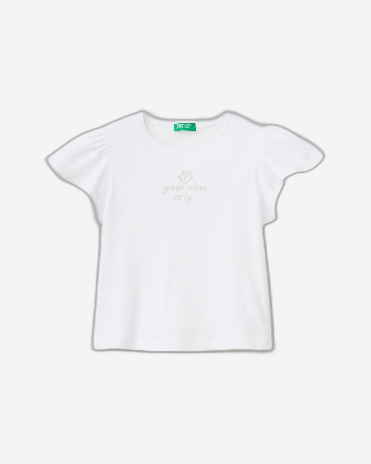 T-shirt with linen blend print