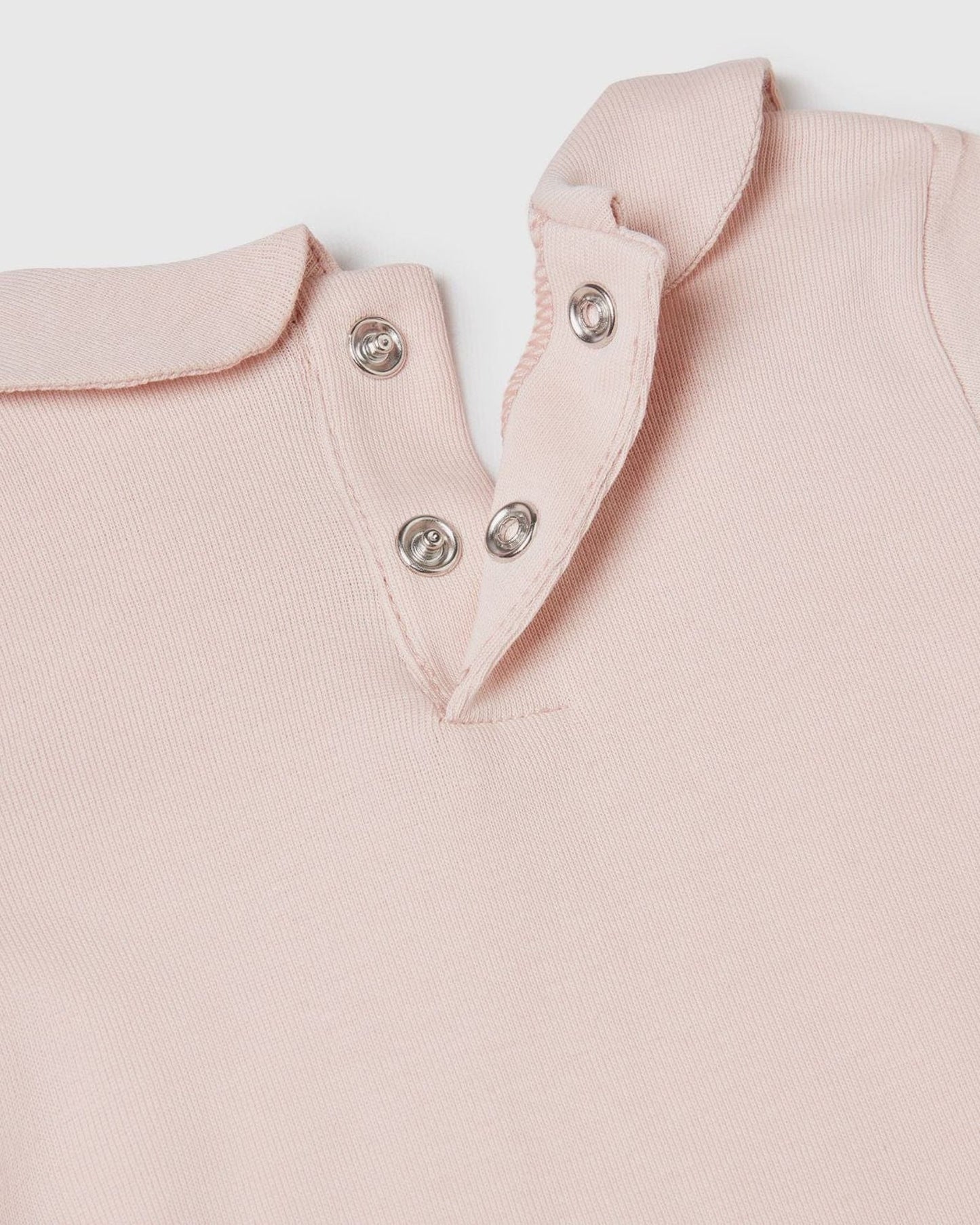 Onesie with collar in organic cotton