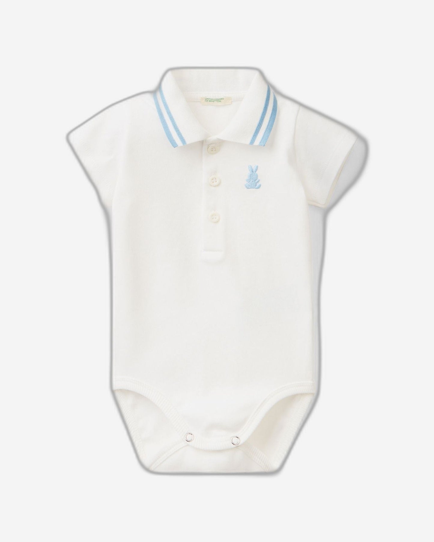 Bodysuit polo in organic cotton