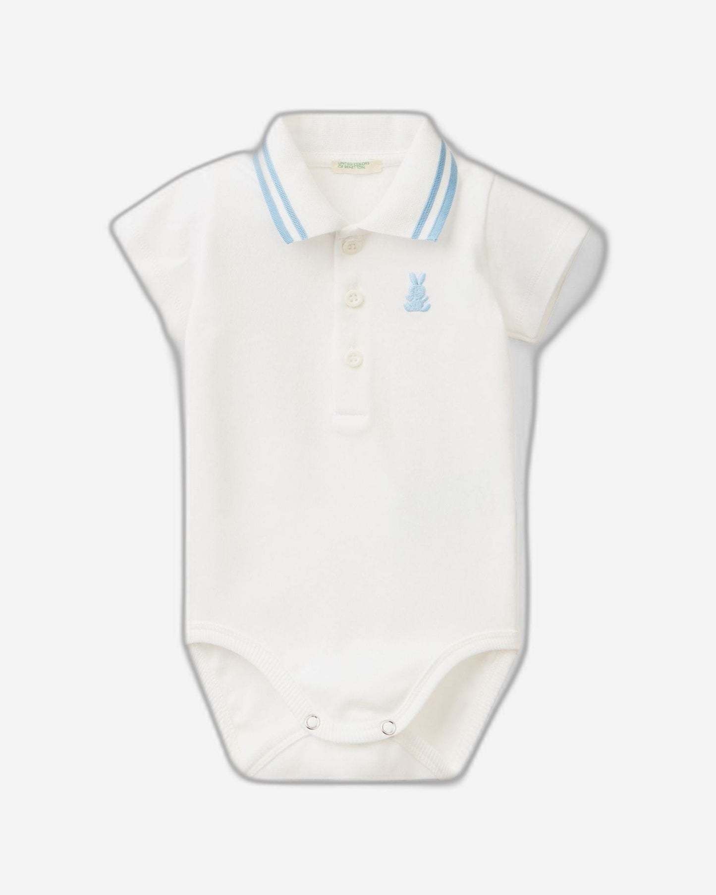 Bodysuit polo in organic cotton