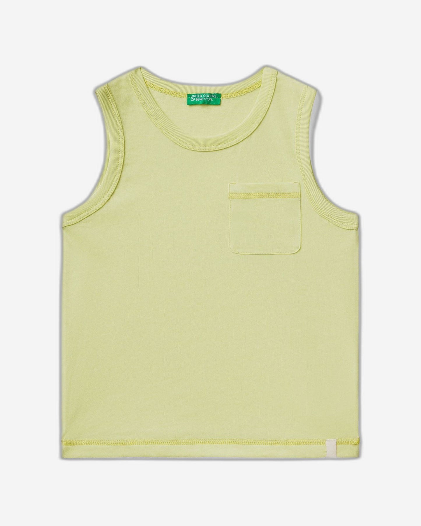 Tank top in recycled fabric with pocket