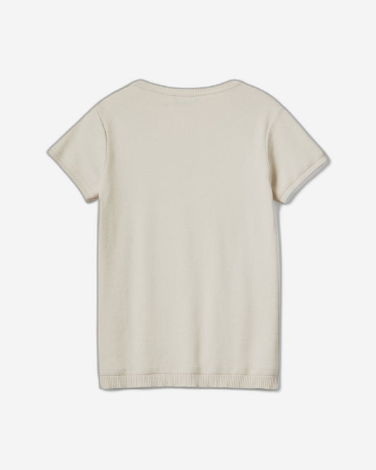 Short sleeve sweater in 100% cotton