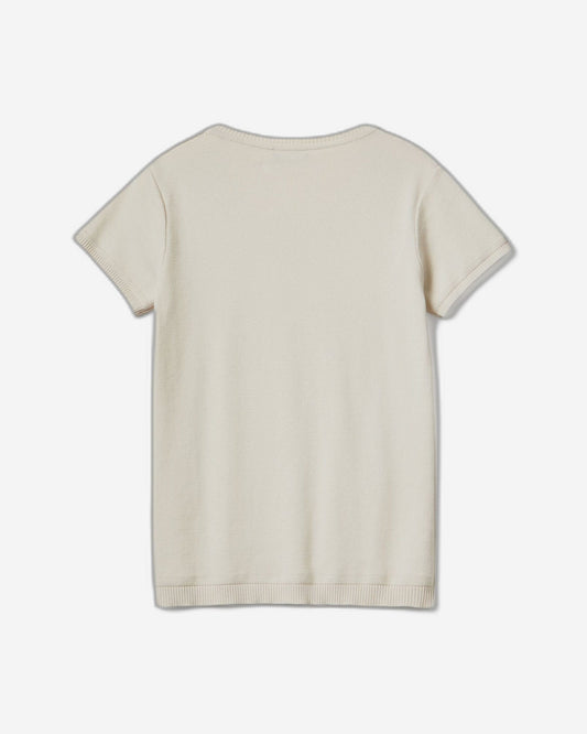Short sleeve sweater in 100% cotton