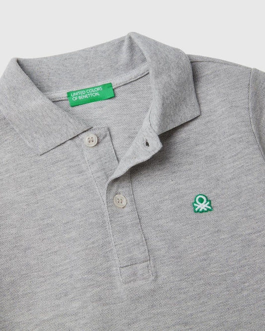 Short sleeve polo in organic cotton
