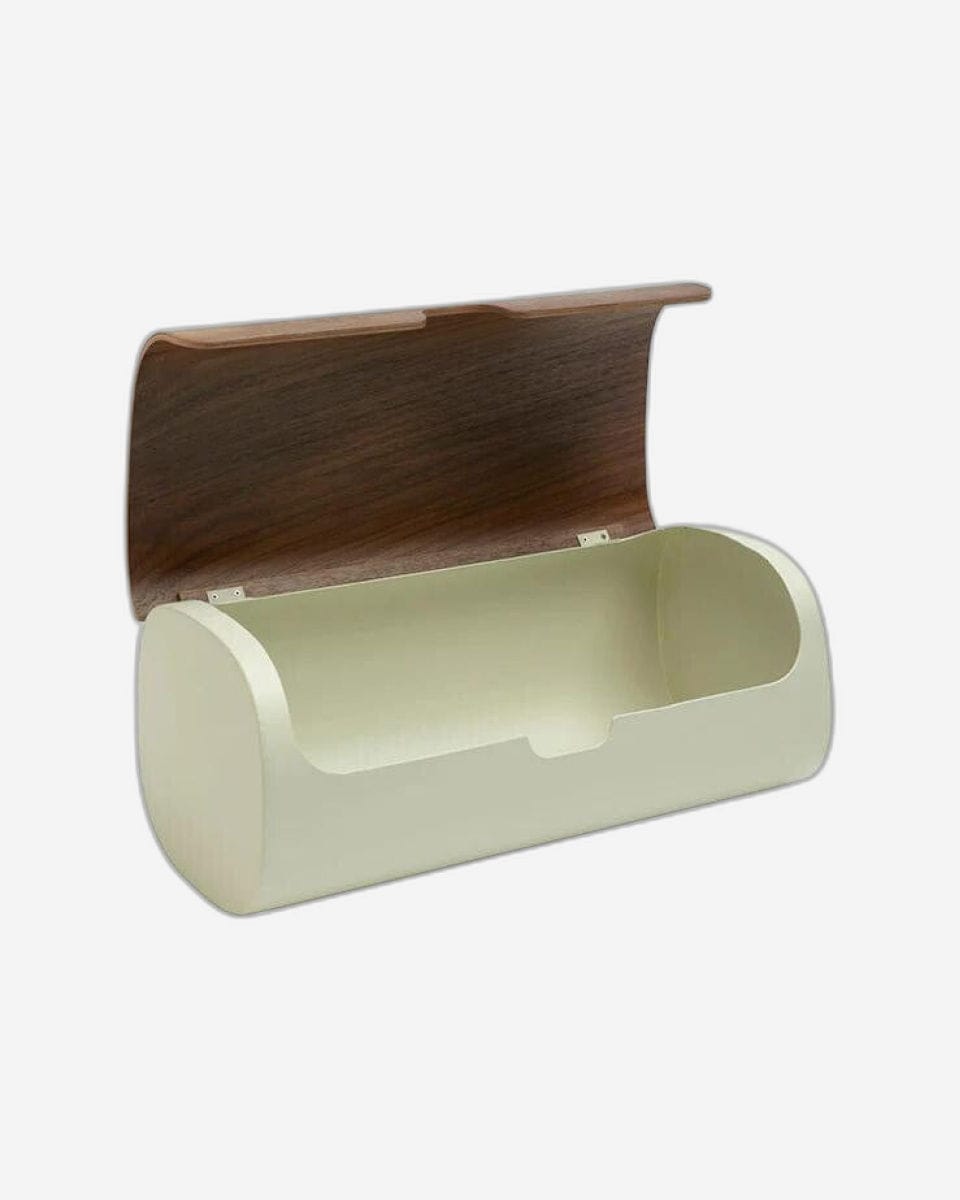 Legnoart Clibano Metal Bread Bin With Bented Walnut Lid Bb-90W