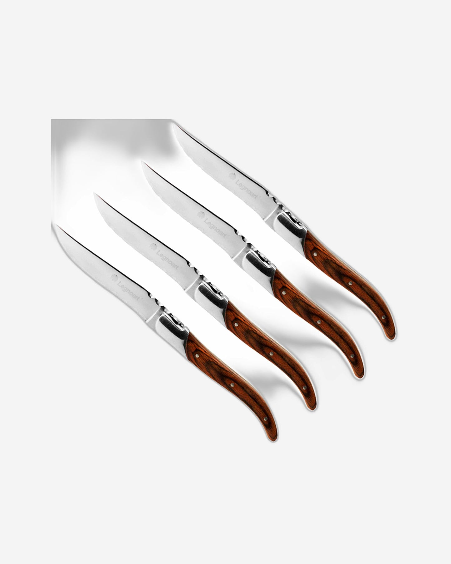 Legnoart Tomahawk Steak Knife Set With 4 Pcs Dark Handle Sk-200D