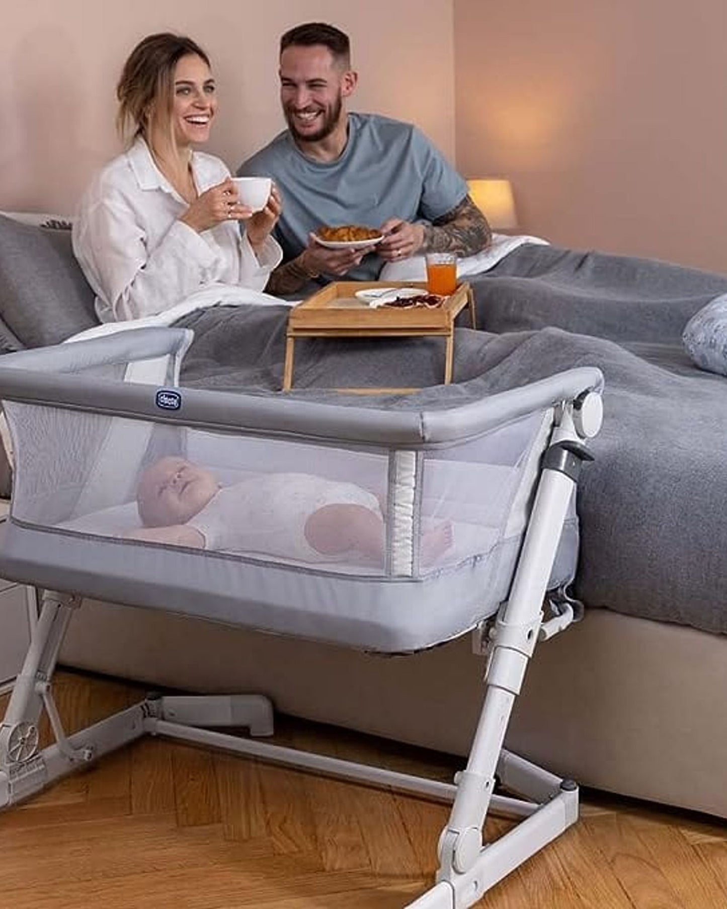 Chicco Next2Me Pop-Up Co-sleeping Crib Grey Mist-CH79299-72