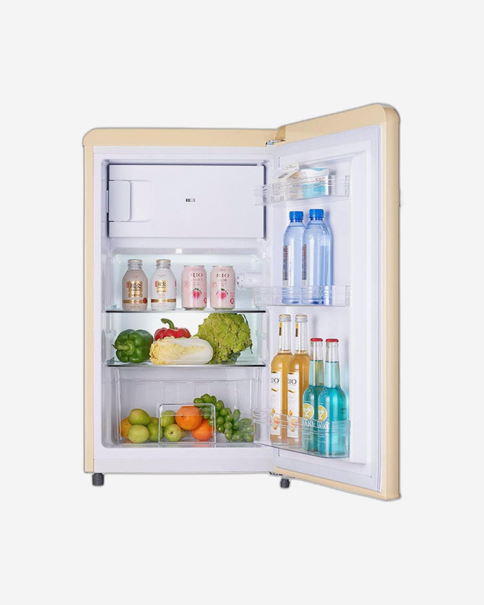 Hoover 123L Retro Style Single Door Frost Free Refrigerator