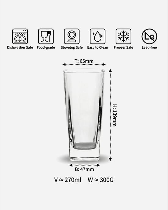 Cuisine Art Soda Lime Tumbler Set 270ml 6Pc