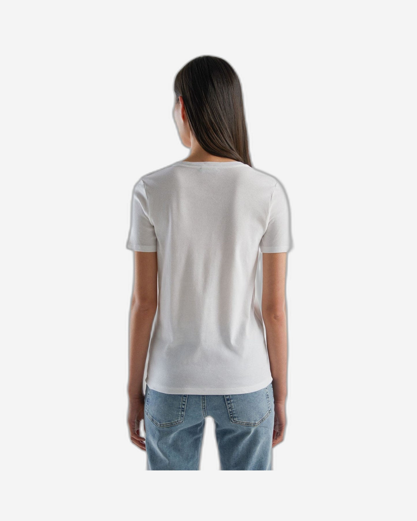 Pure cotton t-shirt with V-neck