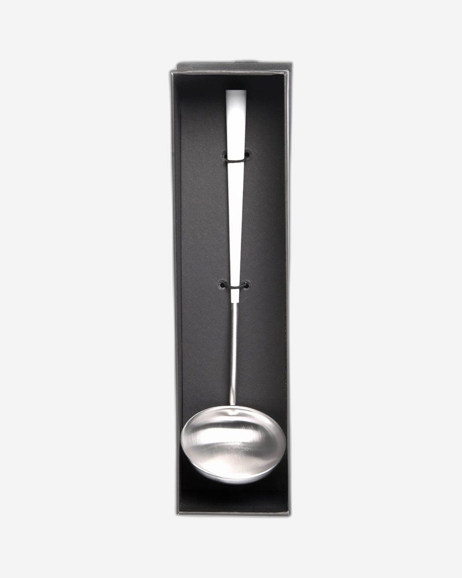Belo Inox Neo White With Brushed Silver - Soup Ladle - Gift Box