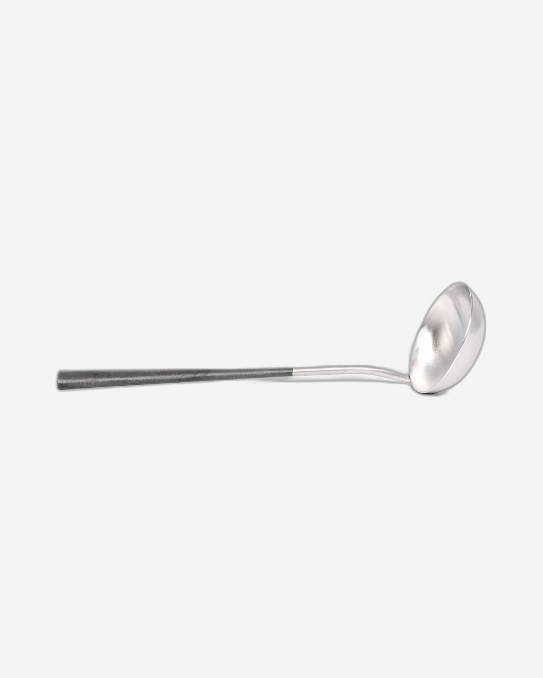 Belo Inox Neo Black With Brushed Silver - Soup Ladle - Gift Box