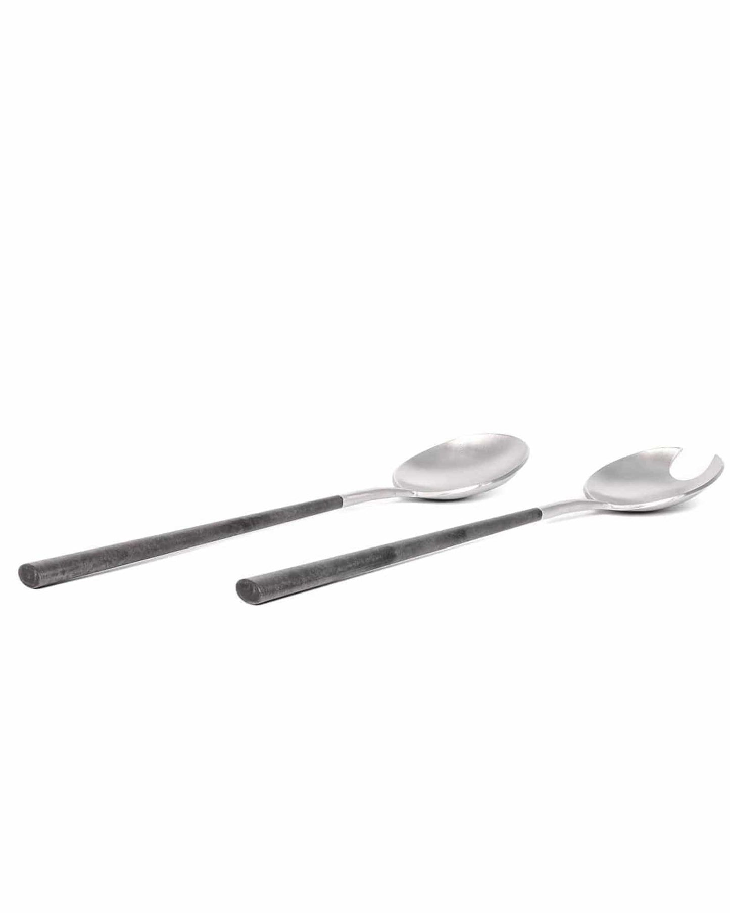 Belo Inox Neo Black With Brushed Silver - Salad Serving 2P - Gift Box