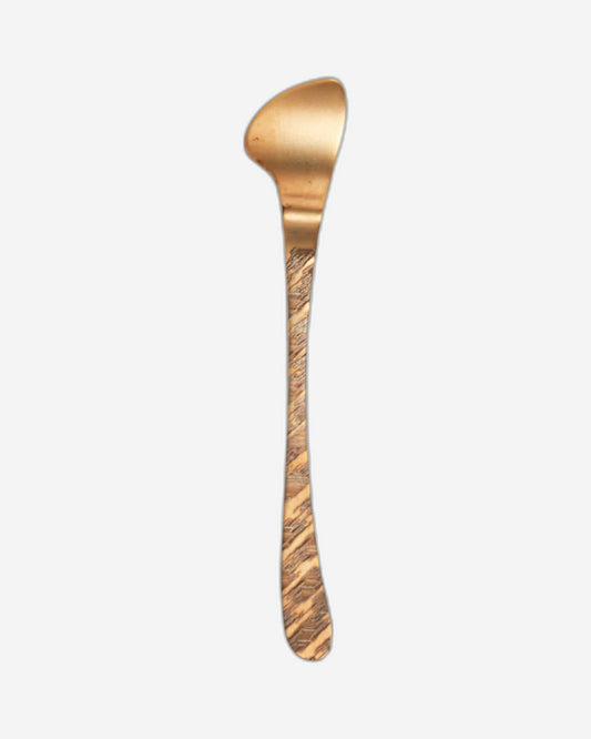 Engraved Matt Gold Tea Spoons Set Of 6 Pcs