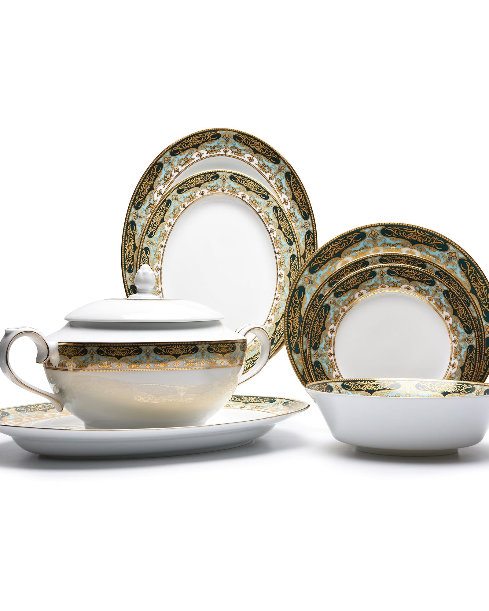 Dankotuwa Polina Green 98Pc Dinner Set