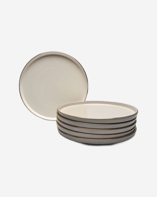 Glore Porselen Krem 23 Cm Salad Plate Set Of 6 Pcs