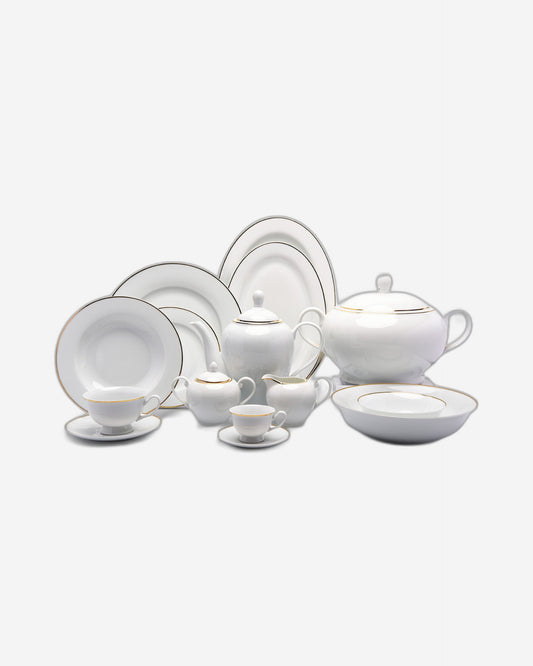 Everplus Ariadne Gold Dinner Set Of 83 Pcs