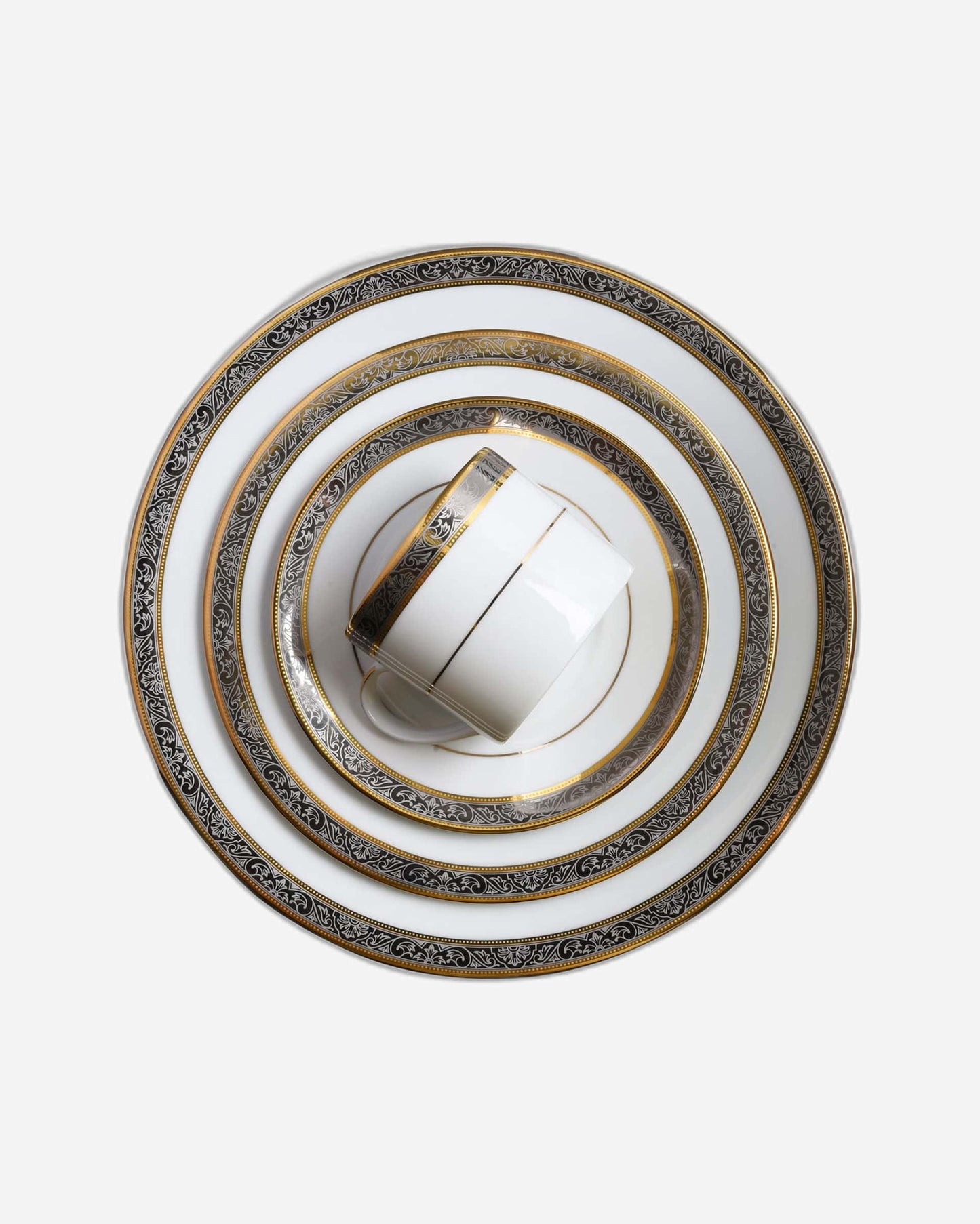 Dankotuwa Dinner Set 59Pc Golden Platinum
