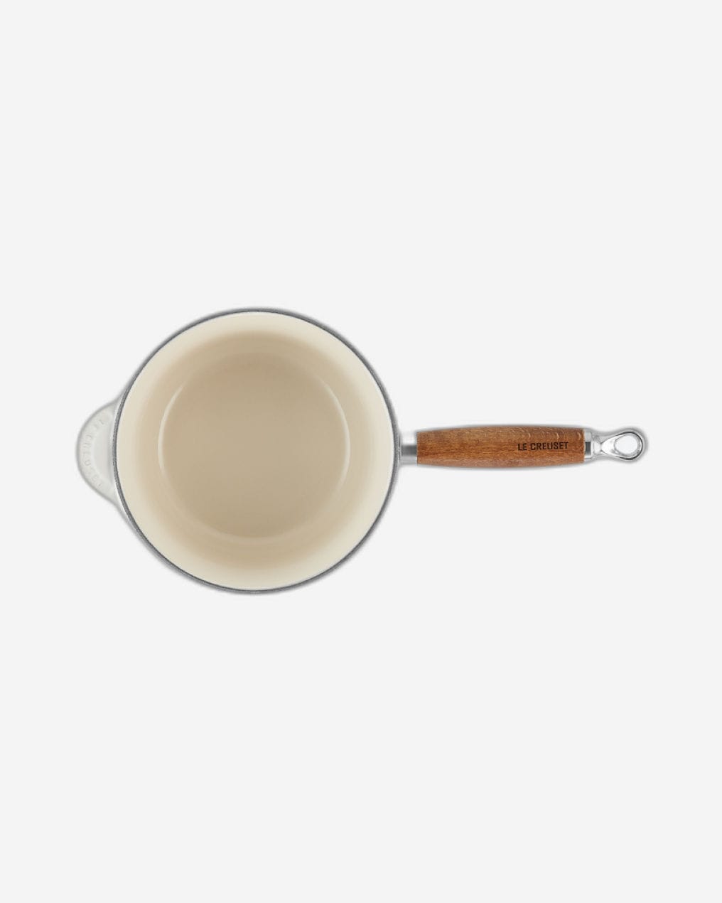 Le Creuset Saucepan 18cm Wooden Handle Meringue