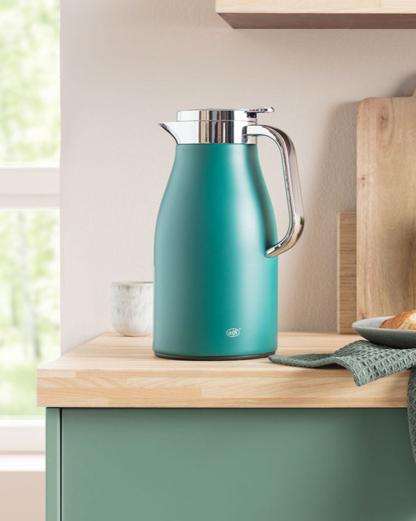 Alfi Skyline Flask Boho Green Matte 1L Chrome